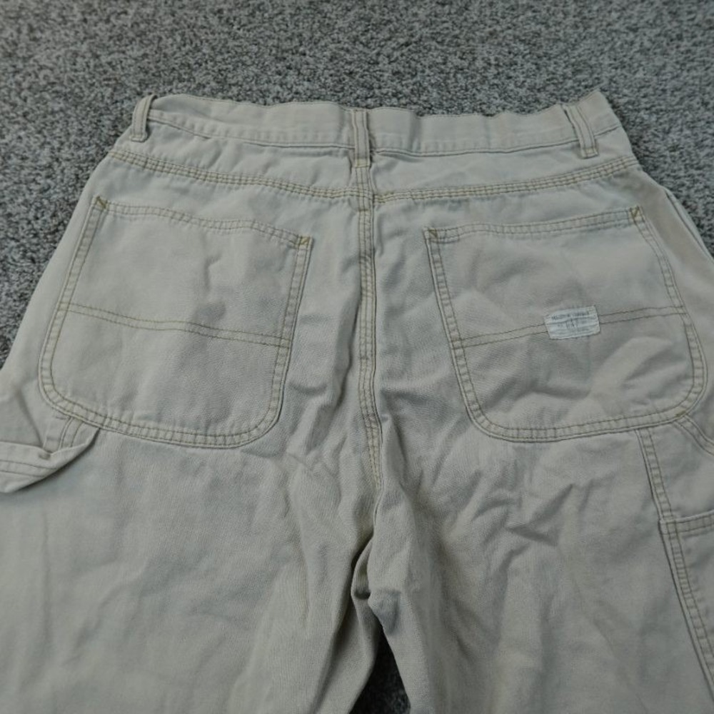 VTG Gap Shorts Mens 33 Beige Carpenter Utility Canvas Hammer Loop Work Skate Y2K - Picture 10 of 12